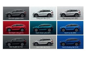 Skoda Kodiaq màu Xanh Khoảng Đạt